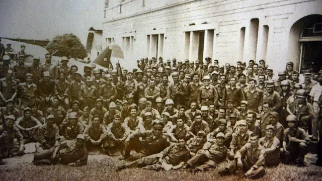 Пехота Гондураса перед отправкой на фронт