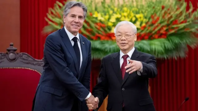 Ông Blinken và ông Nguyễn Phú Trọng