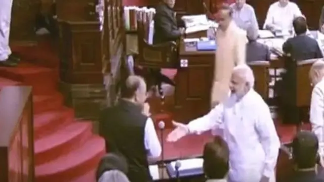 અરૂણ જેટલી અને મોદી રાજ્યસભામાં