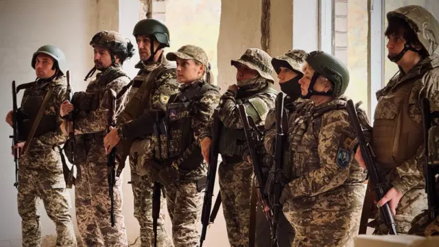 Membres de l'unité militaire volontaire de Bucha