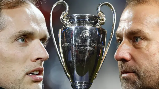 Umutoza Thomas Tuchel wa PSG (ibumoso) na Hansi Flick wa Bayern Munich - n'igikombe cya Champions League