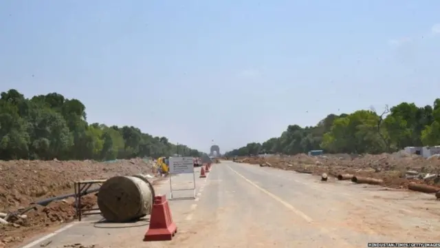 નવી સંસદના ભવનનું નિર્માણકાર્ય