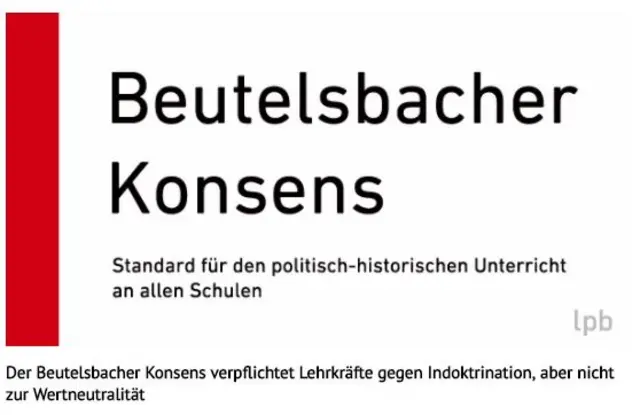 Trecho do site que explica o Beutelsbacher Konsens (Consensoestratégia para roleta cassinoBeutelsbach), que estabelece diretrizes para as aulas na Alemanha