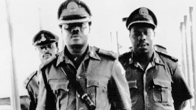 Aworan Murtala Muhammed ati Olusegun Obasanjo