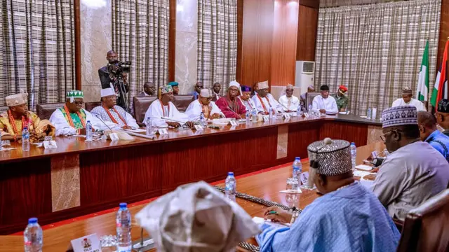 Onyeisiala Buhari na ndị eze ọdịnala ọdịda anyanwụ nwere nzukọ n'Abuja taa