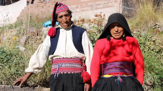Alejandro Flores e sua mulher Teodosia