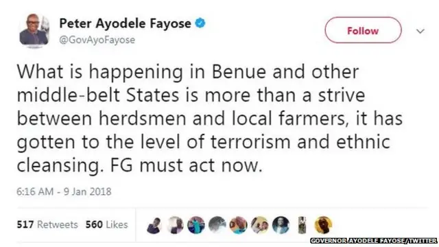 Governor Ayodele Fayose for Twitter