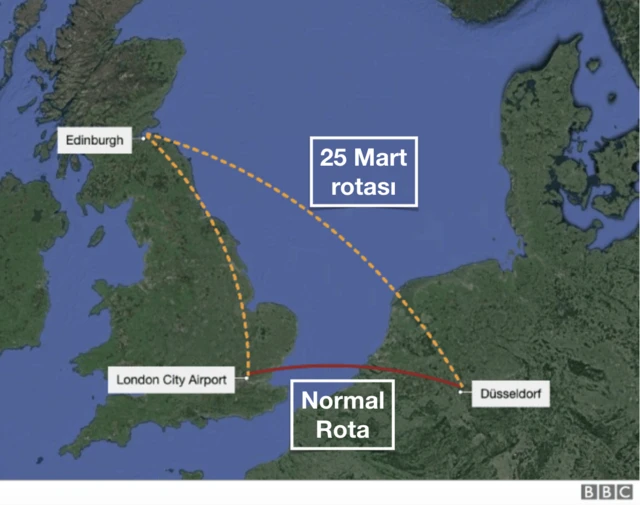 British Airways'in Düsseldorf uçağı yanlışlıkla Edinburgh'a indi