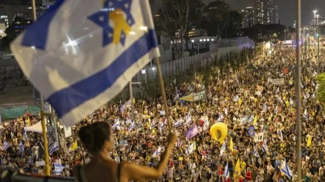 Протестующие на улице Тель-Авива