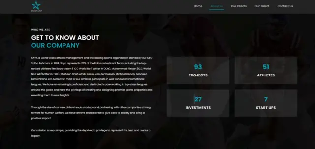 साया कॉर्प का बायो