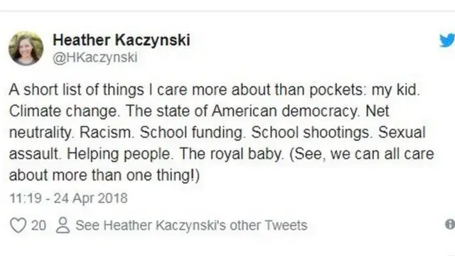 હીદરનું ટ્વીટ