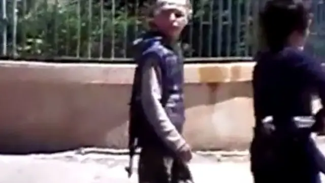 IŞİD videosundan bir görüntü.