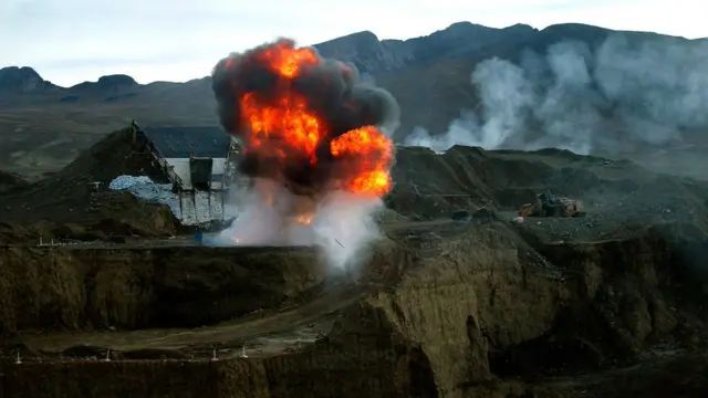 Explosión en una mina