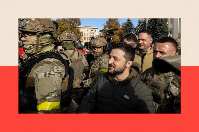 Volodymyr Zelensky en visite à Kherson