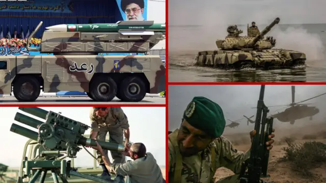 বিভিন্ন ধরণের অস্ত্রের সক্ষমতা রয়েছে ইরানের সামরিক বাহিনীর