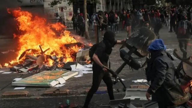 चिली में विरोध प्रदर्शन