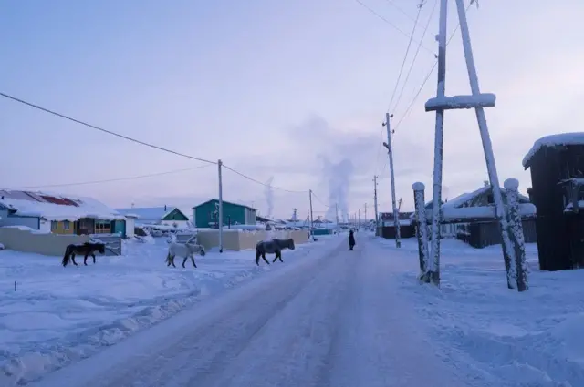 Desa Verkhoyansk, Rusia