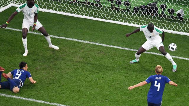 2018世界杯小组赛对塞内加尔一战，日本二度追平