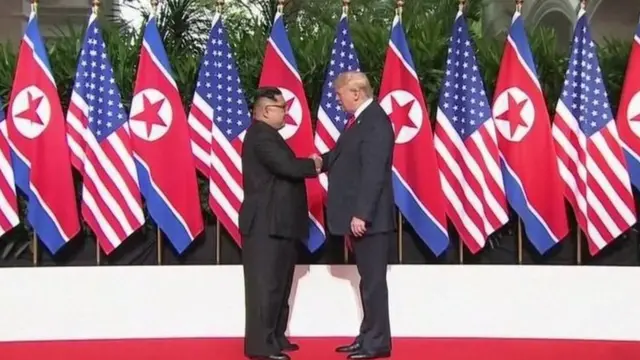 প্রেসিডেন্ট ট্রাম্প ও কিম জং-আন।