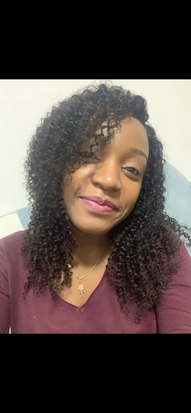 Christelle apres le salon de coiffure