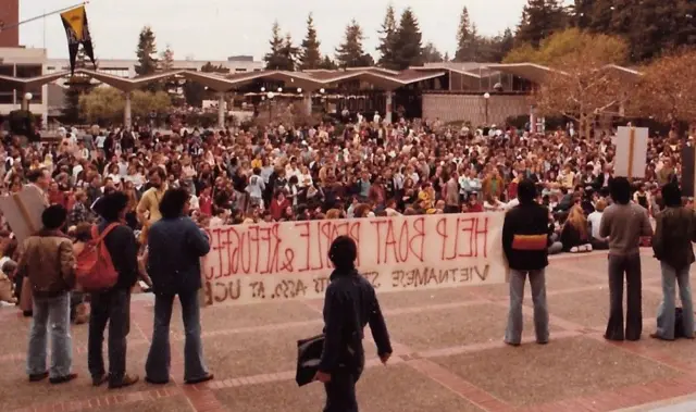 Biểu tình kêu gọi cứu giúp thuyền nhân, Đại học U.C. Berkeley, năm 1979