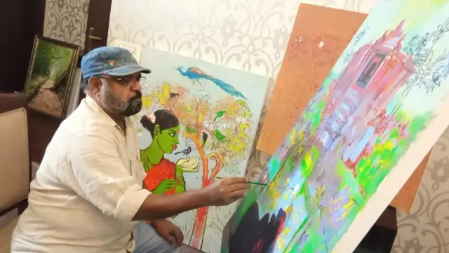 ஓவியர் என்.எஸ்.மனோகரன்