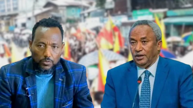 ኣመሓዳሪ ዞባ ደቡብ ትግራይ ኣይተ ሃፍቱ ኪሮስን (ፀጋም) ፕረዝደንት ግዝያዊ ምምሕዳር ትግራይ ታደሰ ወረደን (የማን)