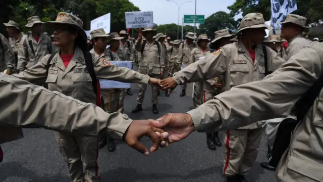 Miembros dela Milicia Bolivariana.