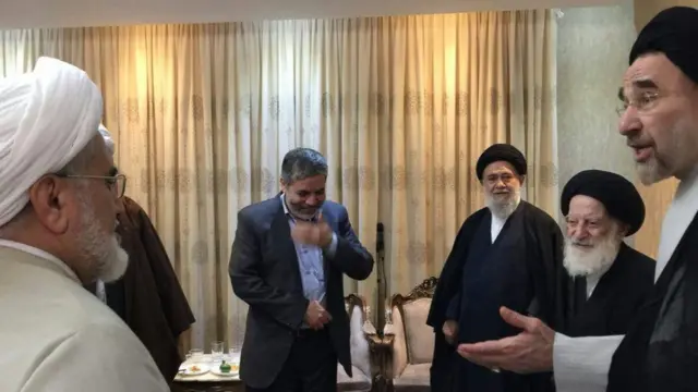 دیدار آیت‌الله شبیری با محمد خاتمی، عبدالله نوری و محمد موسوی خوئینی‌ها