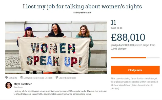 El caso de Forstater en crowdjustice.com