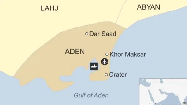 एडन आणि लगतचा परिसर