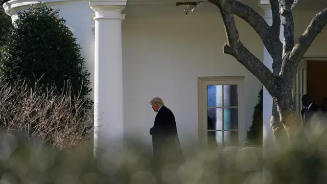 الرئيس الأمريكي دونالد ترامب في البيت الأبيض.