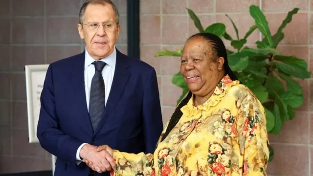 South African foreign minister Nalida Pandor host visit from her Russia counterpart Sergei Lavrov for January
