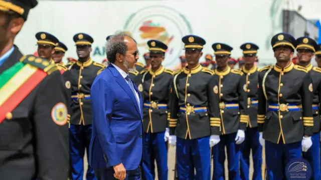 Pirezidantii Somaaliyaa Hasan Sheek Mohaammud wayita Finfinnee gahanitti