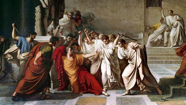 Убивство Юлія Цезаря в римському Сенаті - картина Вінченцо Камуччіні