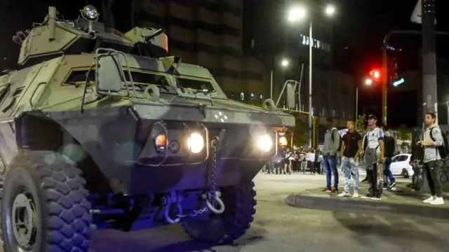 Tanque en las calles de Bogotá