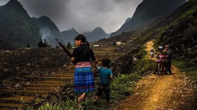 ઉત્તર વિયેતનામના અંતરિયાળ વિસ્તારનો ફોટોગ્રાફ