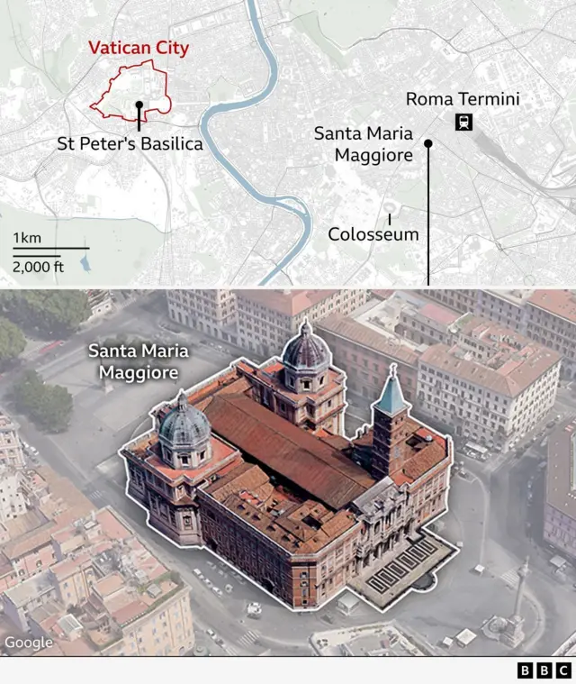 Map show Santa Maria Maggiore