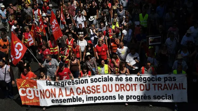 Демонстрация против реформы трудового законодательства в Париже в мае 2016 года