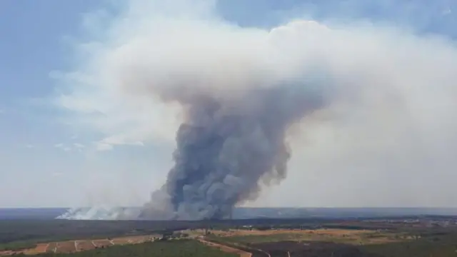 બ્રાઝિલ અને તેની આસપાસના કેટલાક વિસ્તારોમાં કાળો વરસાદ પડ્યો હતો