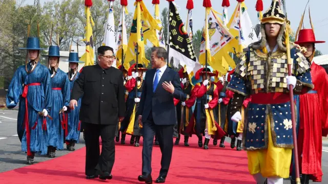 उत्तर कोरिया आणि दक्षिण कोरिया भेट