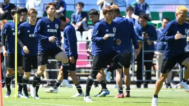pemain timnas Jepang latihan