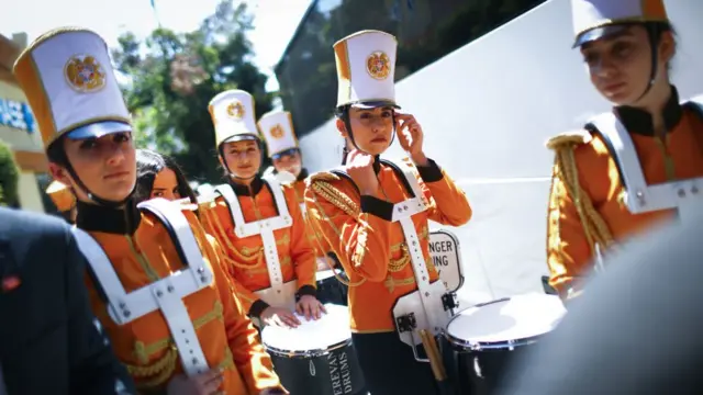 Акция памяти геноцида армян в Калифорнии