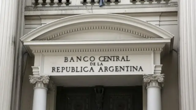 Fachada del Banco Central argentino.