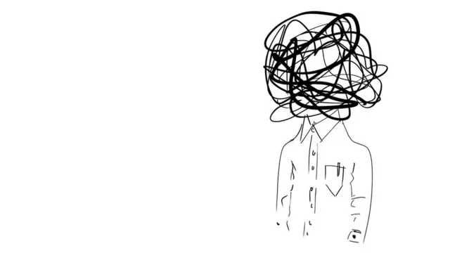 Señor con cabeza enredada