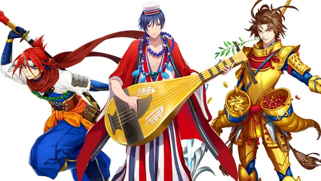 Les samouraïs représentant le Paraguay, la Colombie et le Costa Rica utilisent tous les couleurs de leur drapeau.