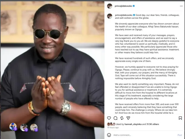 Ọrọ ti Ọmọọba Jide Kosoko kọ soju opo Instagram rẹ pẹlu aworan Ogogo