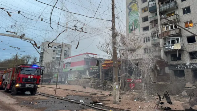 Наслідки російського удару по Слов'янську