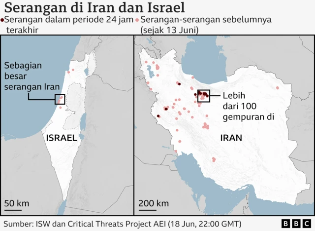 Serangan Israel dan Iran