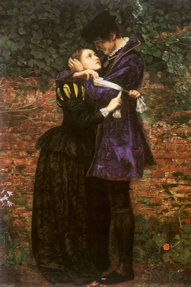 O quadro "Um Huguenote no Dia de São Bartolomeu", de John Everett Millais (1852)
